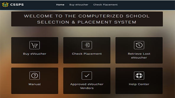 BECE-SHS-CSSPS-placement-Homepage